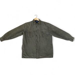 High Sierra Men’s Olive Green Suede like Jacket in Medium- Vintage & Perfect